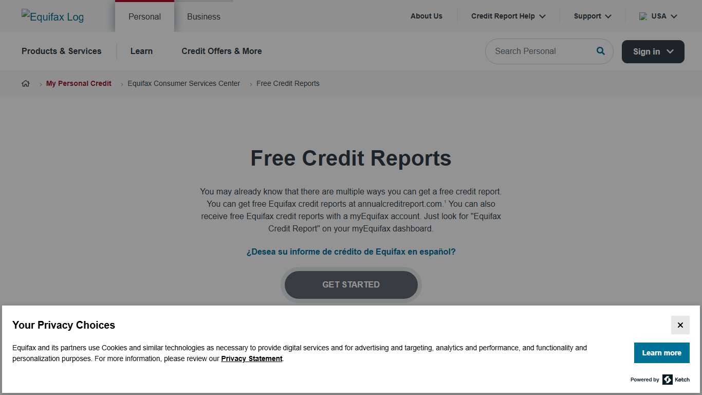 Get a Free Credit Report Equifax